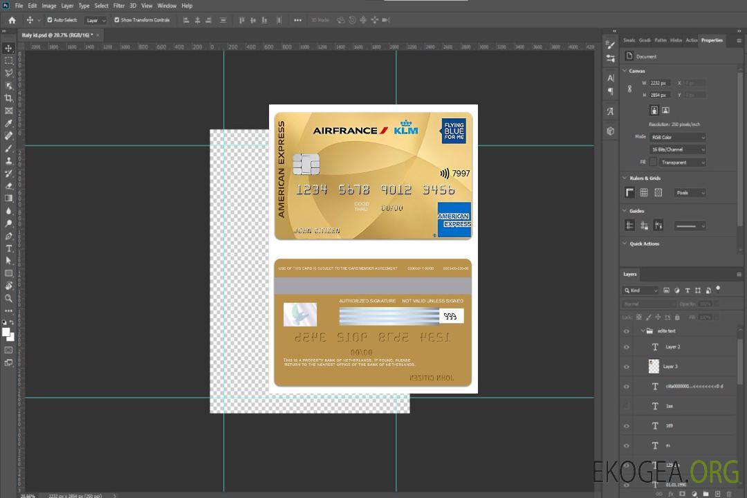 Pays-Bas Banque des Pays-Bas American Express Flying Blue Gold template